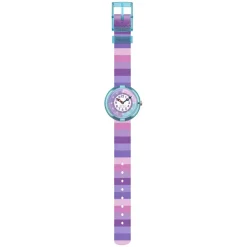 FLIK FLAK Stripy Purple 31.85mm Quartz Kids Watch