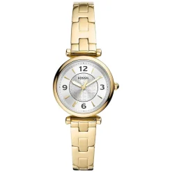 Fossil Carlie Mini 28mm Yellow Gold Steel Case Watch