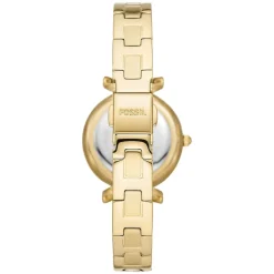 Fossil Carlie Mini 28mm Yellow Gold Steel Case Watch