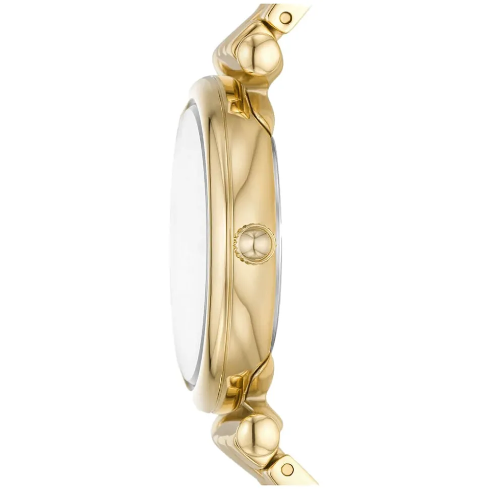 Fossil Carlie Mini 28mm Yellow Gold Steel Case Watch