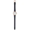 Fossil Carlie 28mm Mother of Pearl Dial Rose Gold IP & Steel Case Blue Leather Strap Watch
