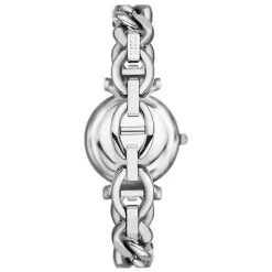 Fossil Carlie 28mm Silver Dial Steel Chain Bracelet Watch