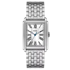 Fossil Carraway 32mm Silver Dial Steel Case Bracelet Watch