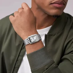 Fossil Carraway 32mm Silver Dial Steel Case Bracelet Watch