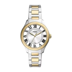Fossil Gilmore 38mm Silver Dial Two Tone Stainless Steel Bracelet Watch
