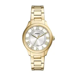 Fossil Gilmore 38mm Silver Dial Gold Tone Stainless Steel Bracelet Watch