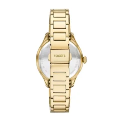 Fossil Gilmore 38mm Silver Dial Gold Tone Stainless Steel Bracelet Watch