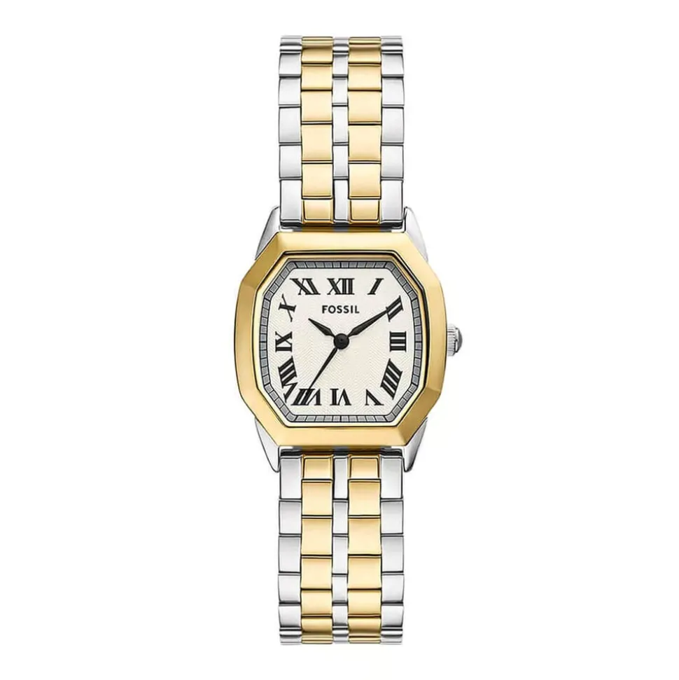 Fossil Harlow 27mm Cream Dial Two-Tone Stainless Steel Bracelet Watch