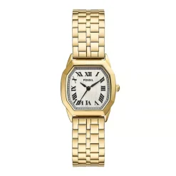 Fossil Harlow 27mm Cream Dial Gold Tone Stainless Steel Bracelet Watch