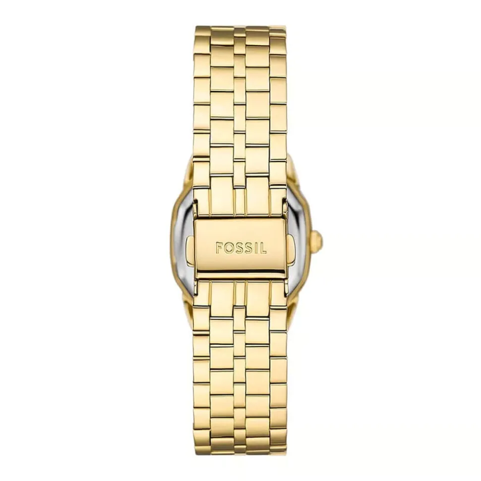 Fossil Harlow 27mm Cream Dial Gold Tone Stainless Steel Bracelet Watch