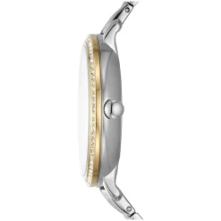 Fossil Jacqueline 36mm Sun Moon White Dial Two Tone Bracelet Watch