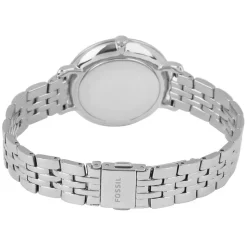 Fossil Jacqueline White Dial Cubic Zirconia Bezel Steel Bracelet Watch