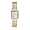 Fossil Raquel 23mm Rectangular Silver Dial Two-Tone Case & Bracelet Watch
