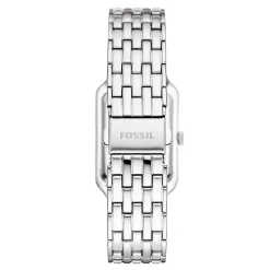Fossil Raquel 26mm Rectangular Pearlised Dial Steel Case & Bracelet Watch