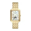 Fossil Raquel Sun Moon 29mm Mother of Pearl Dial Gold Tone Stainless Steel Bracelet Watch