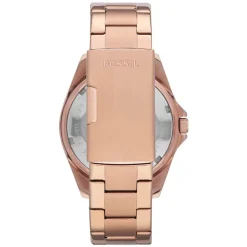 Fossil Riley Rose Chronograph Dial Cubic Zirconia Bezel Rose Gold Plated Bracelet Watch