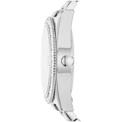 Fossil Scarlette Mini Silver Dial Cubic Zirconia Steel Case Bracelet Watch