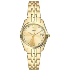 Fossil Scarlette 32mm Gold Dial Stainless Steel Watch