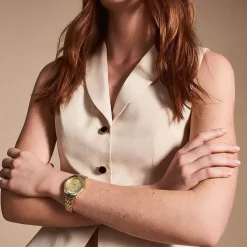 Fossil Scarlette 32mm Gold Dial Stainless Steel Watch