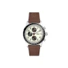 Fossil Sport Tourer Chronograph 42mm Cream Dial Brown Leather Strap Watch