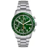 Fossil Sport Tourer Chronograph 42mm Green Dial Steel Bracelet Watch