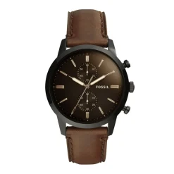 Fossil Townsman Chronograph Brown Dial Brown Leather Men's Watch