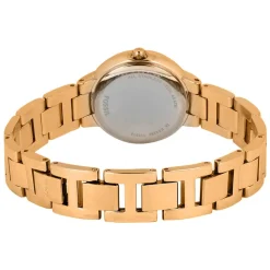 Fossil Virginia 28mm White Dial Rose Gold IP Case Bracelet Watch