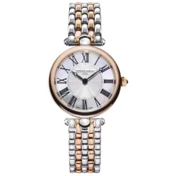 Frederique Constant Art Deco Round Quartz Steel & Rose Gold Bracelet Watch