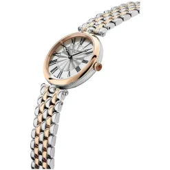 Frederique Constant Art Deco Round Quartz Steel & Rose Gold Bracelet Watch