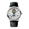 Frederique Constant Classics Heart Beat Moonphase Date 40mm Silver Dial Leather Strap Watch