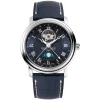 Frederique Constant Classics Heart Beat Moonphase Date 40mm Blue Dial Leather Strap Watch