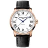 Frederique Constant Classic Automatic 39mm White Dial Rose Gold Case Brown Strap Watch