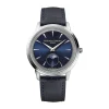 Frederique Constant Classics Moneta Moonphase 37mm Blue Dial Leather Strap Watch