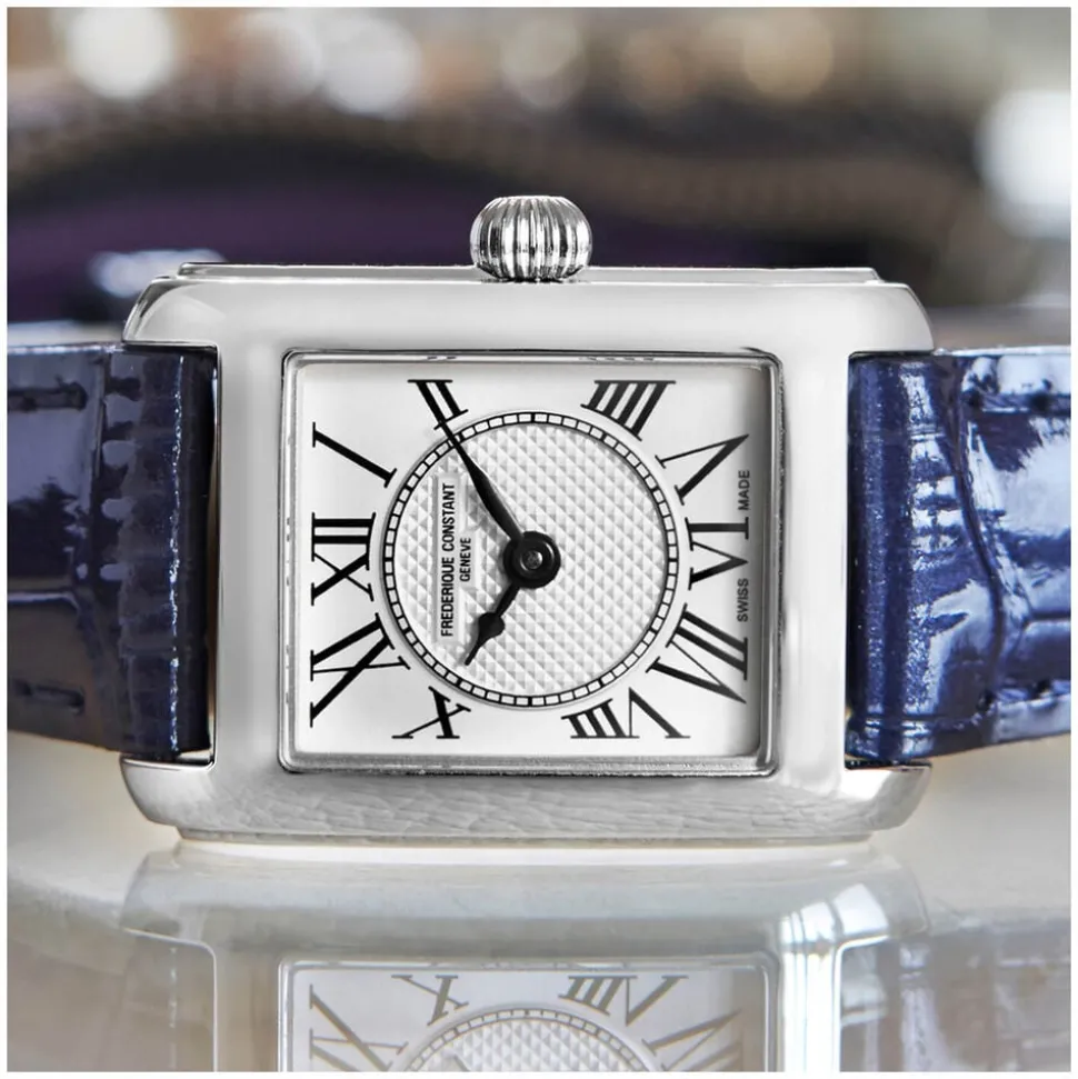 Frederique Constant Classics Carree Blue Strap Ladies Watch