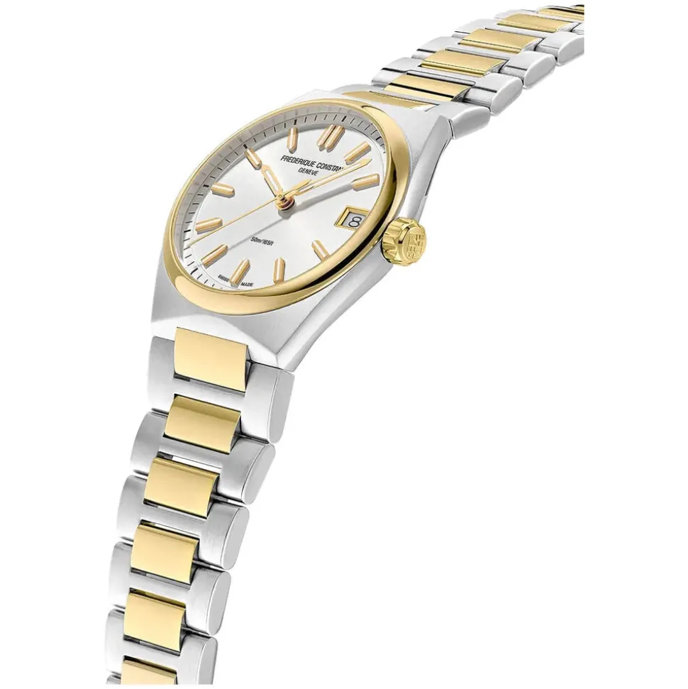 Frederique Constant Highlife Quartz 31mm Silver Dial Steel & Yellow Gold Bracelet Watch