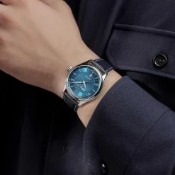 Frederique Constant Runabout Automatic Limited Edition 42mm Blue Dial Leather Strap Watch