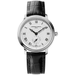 Frederique Constant Slimline Round Dial Black Strap Ladies Watch