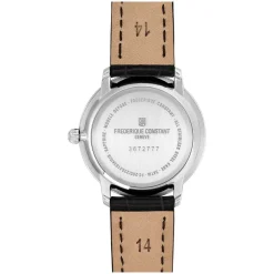 Frederique Constant Slimline Round Dial Black Strap Ladies Watch