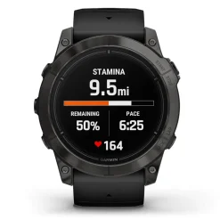 Garmin Epix Pro Gen 2 Sapphire 51mm Carbon Grey DLC Titanium Case Black Silicone Strap Watch