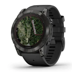 Garmin Fenix 7 Pro Sapphire Solar 51mm Carbon Grey DLC Titanium Case Black Strap Watch
