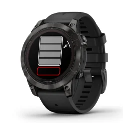 Garmin Fenix 7 Pro Sapphire Solar 47mm Carbon Grey DLC Titanium Case Black Strap Watch