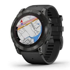 Garmin Fenix 7 Pro Sapphire Solar 51mm Carbon Grey DLC Titanium Case Black Strap Watch