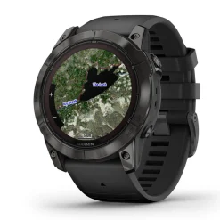 Garmin Fenix 7 Pro Sapphire Solar 51mm Carbon Grey DLC Titanium Case Black Strap Watch