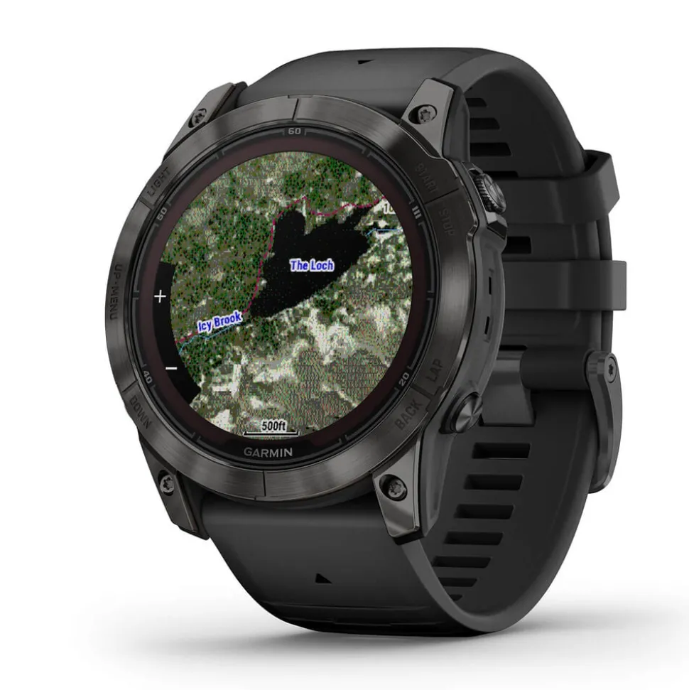 Garmin Fenix 7 Pro Sapphire Solar 51mm Carbon Grey DLC Titanium Case Black Strap Watch