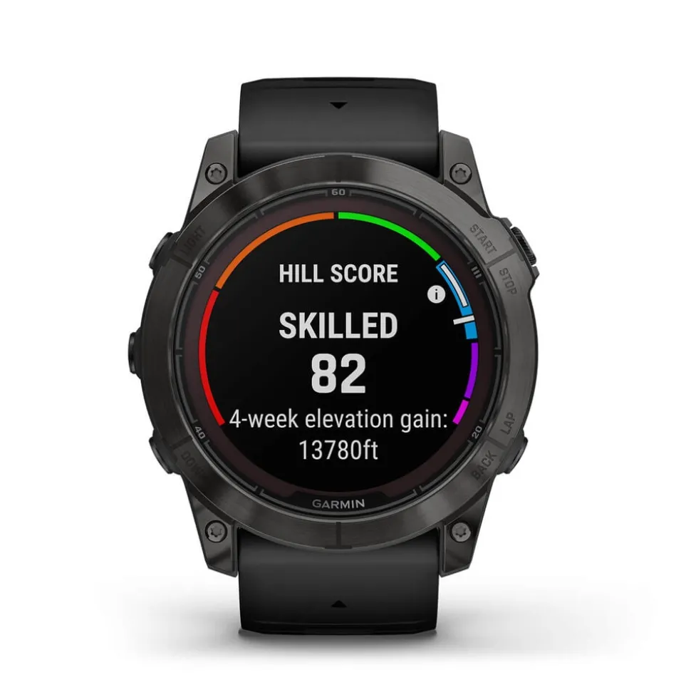 Garmin Fenix 7 Pro Sapphire Solar 51mm Carbon Grey DLC Titanium Case Black Strap Watch