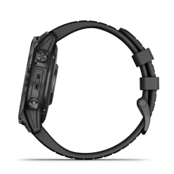 Garmin Fenix 7 Pro Sapphire Solar 47mm Carbon Grey DLC Titanium Case Black Strap Watch