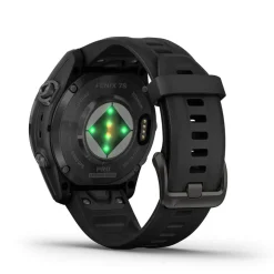Garmin Fenix 7S Pro Sapphire Solar 42mm Carbon Grey Titanium Case Black Band Watch