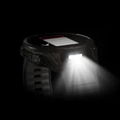 Garmin fenix® 8 AMOLED 47mm Carbon Grey DLC Titanium Case Black Pebble Grey Silicon Strap Watch
