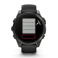 Garmin fenix® 8 AMOLED 47mm Carbon Grey DLC Titanium Case Black Pebble Grey Silicon Strap Watch