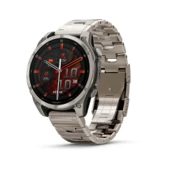 Garmin fenix&reg; 8 AMOLED Sapphire 47mm Titanium Case Vented Titanium Bracelet Watch